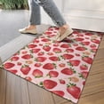 thumbnail image 4 of Red Strawberry Plants Fruit Pink Pattern Door Rugs,Washable Non Slip Door Mats Indoor,Decorative Door Mats,Entry Mat Indoor for Entrance,Bedroom,Kitchen,Bathroom,17"x30", 4 of 6