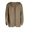 thumbnail image 4 of Fgnfyis Winter Jackets for Men Cardigan Sweater with Hood and High Neck Soft Warm Knit Pullover Mens Winter Coat Khaki L, 4 of 4