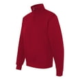 thumbnail image 2 of Jerzees Mens NuBlend Quarter Zip Cadet Collar Sweatshirt, S, True Red, 2 of 3