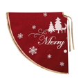 thumbnail image 3 of 38.58inRound Christmas Tree Skirt,Xmas Elk Snowflake Pattern Christmas Tree Skirt,Linen Round Christmas Tree Skirt for Christmas Tree Decor Christmas Atmosphere Home Indoor Outdoor Decoration, 3 of 7
