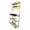 White+Black + Particle Board, variant on 39.37" White and Black 5-Tier Bakers Rack for Kitchen with Storage, Coffee Bar Shelf, Microwave Stand
