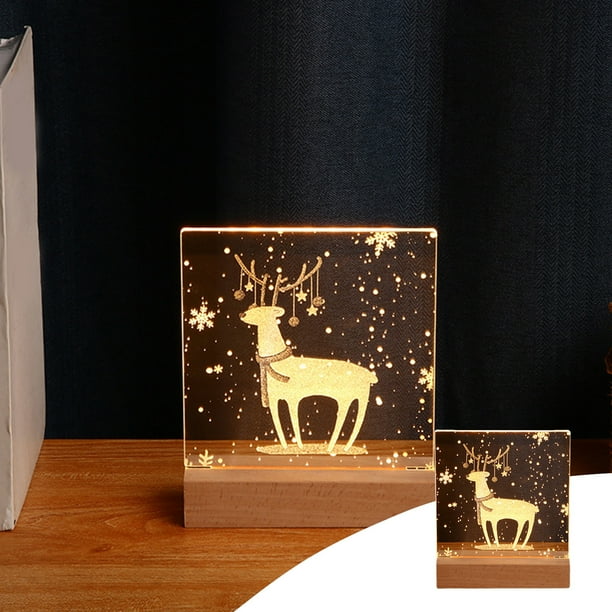 Xihbxyly Luz Nocturna Personalizada, Diseño Navideño Acrílico, Luz Blanca Suave, Alimentación Por Usb, Decoración para El Dormitorio, Regalo Romántico para Mujeres, Día de La Madre, Cumpleaños, Tamañ
