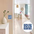 thumbnail image 7 of Yayeee Toggle Light Switch Wall Plate 2-Gang 4.56"x4.48" Decorative Outlet Cover, Blue Garden Pattern, 7 of 7