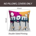 thumbnail image 2 of LALILO Throw Pillow Covers Letters Alphabet Word Mom Alphabet Best Cushion Cover 18" x 18", 2 Pack, 2 of 6