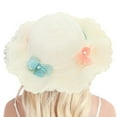 thumbnail image 5 of Sombrero de paja para mujer con circunferencia de 56-58 cm, sombrero de ala grande para playa, sombrero de protección solar con forma de mariposa y conjunto de bolsa de paja, 5 of 5