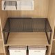 thumbnail image 1 of Estante organizador de armarios ampliable, almacenamiento metálico apilable, cocina, baño, despensa, encimera de café, escritorio, en blanco y negro, ajustable de 12"-24" de ancho, 1 of 6