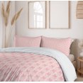 thumbnail image 6 of Ambesonne Pink Damask Duvet Cover Sets, Nostalgic Victorian, 2-King, Pale Pink and Ivory, 6 of 7