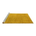 thumbnail image 2 of Ahgly Company Machine Washable Indoor Square Abstract Yellow Modern Area Rugs, 7' Square, 2 of 4