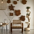 thumbnail image 2 of Uttermost Kalani 3-Piece Teak Wood and Iron Wall Sculpture Set in Natural, 2 of 6
