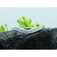 thumbnail image 2 of AFFY 0.33CT Moissanite Diamond Curved Wedding Band Ring for Women in 14K White Gold over Silver-5, 2 of 7
