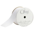 thumbnail image 3 of Offray Ribbon, White 1 1/2 inch Grosgrain Polyester Ribbon, 12 feet, 3 of 7