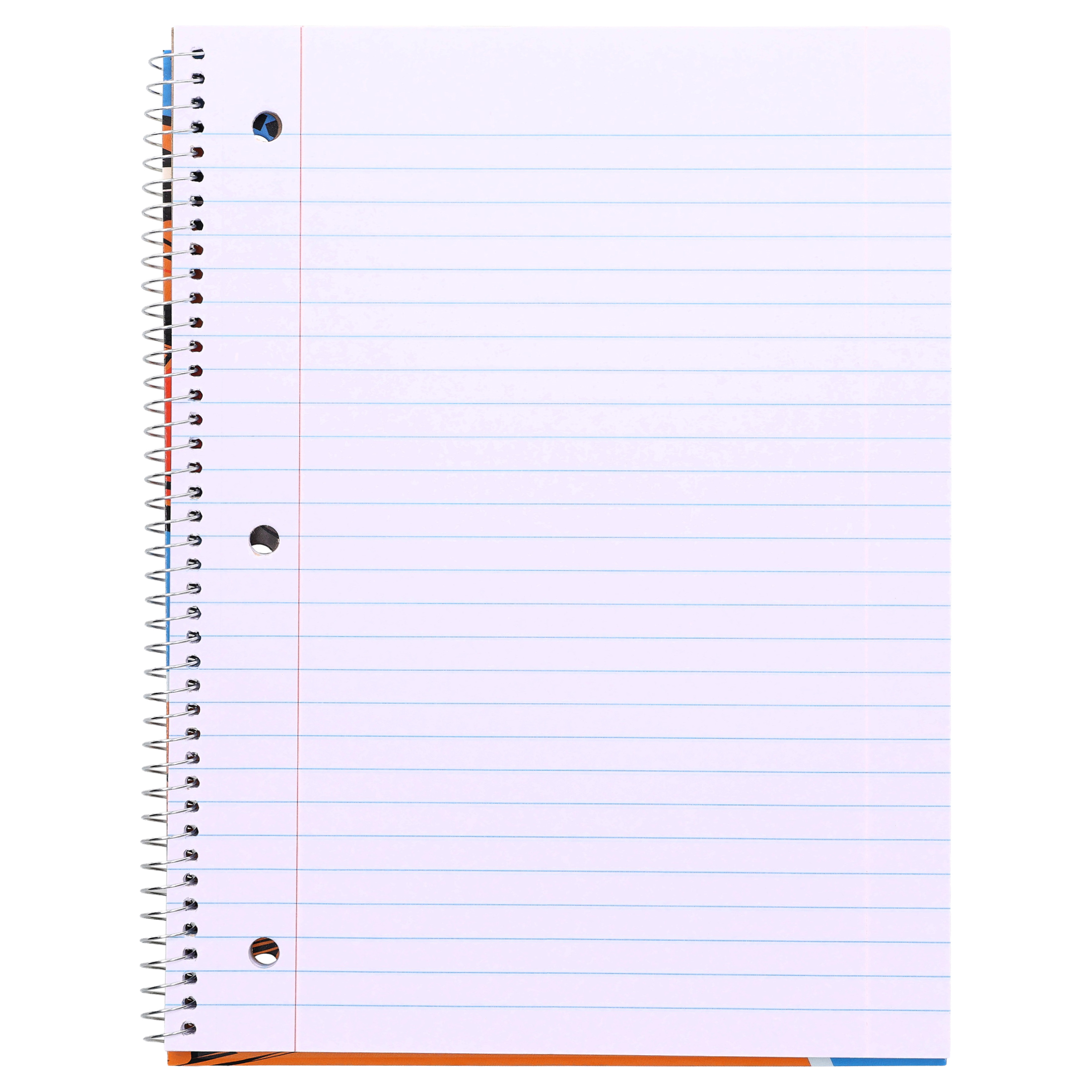 Cuaderno de 1 Materia Pen+Gear con Rayado Ancho, 8" x 10.5", Autos Deportivos Azul y Naranja, 80 Hojas 2