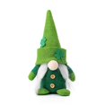 thumbnail image 3 of 2 piezas Día de San Patricio Duende irlandés Felpa hecha a mano Marcha escandinava Nisse Elfo Enano Verde Gnomo de fieltro escandinavo, 3 of 5