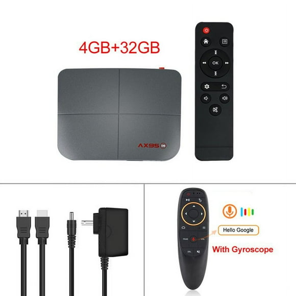 1 Abs Material Ax95 Smart Tv Box Android 9.0 Supports Dolby Tv Version Google Store 4+32G_Australian plug+G10S remote control