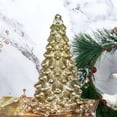 thumbnail image 1 of Decoración de luz de árbol de Navidad de acrílico LED | Adorno de vidrio transparente irrompible | Decoración navideña de mesa para oficina en casa | Brillo cálido, reutilizable, detalles, 1 of 3