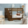 thumbnail image 5 of Bedz King Tall Stairway Bunk Beds Twin over Twin with 4 Drawers in the Steps and 2 Under Bed Drawers Espresso, 5 of 6