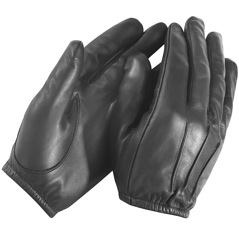 Tactical Police Leather Gloves, Cut and Puncture Resistant Kevlar Lined