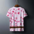 thumbnail image 3 of VBTAPA Mens Short Sleeve T-Shirt 3D Creative Print Crewneck Tops Valentines Day Graphic Tees White XL, 3 of 7