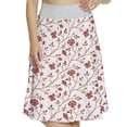 thumbnail image 1 of Women's Floral Blossoming Nature Roses Buds A-line Printed Skirt Casual Wear, L, Grey Ruby, by Ambesonne, 1 of 1