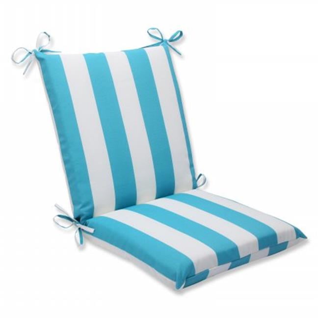 Pillow Perfect Outdoor/ Indoor Cabana Stripe Turquoise Squared Corners