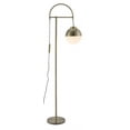 thumbnail image 2 of White and Brushed Bronze Crossed Floor Lamp, 2 of 10