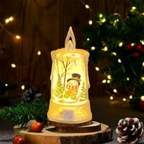 KOYPTL Christmas Electronic Candle Lights with Battery Operated,Simulation Flickering Flameless Candles,Night Light Decorations for Fireplace Bedroom Desktop Counter Christmas Thanksgiving Ornament