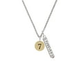 thumbnail image 2 of Delight Jewelry Goldtone Disc 1/2'' Number - 7 - Silvertone Forever Bar Charm Necklace, 23", 2 of 4