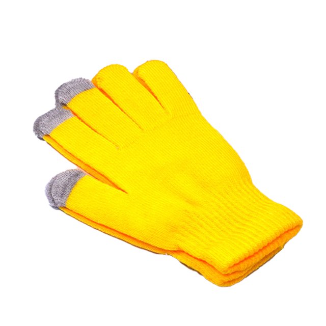 Sonducket 1 par de guantes de invierno para mujer, tejido artesanal, cubierta de mano, elegante, cálido, cómodo, guante de punto para pantalla táctil guantes y mitones Amarillo oscuro Sonducket AP009536-11