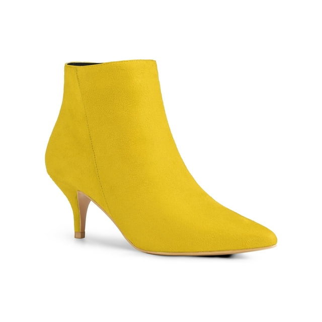 Unique Bargains Bottines à Talon Aiguille à Bout Pointu à Fermeture Éclair pour Femmes
