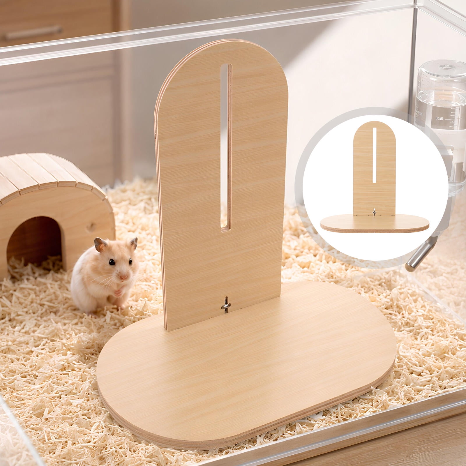 OFFIGAM Wooden Hamster Wheel Support Frame for Smooth Spinning and Stability