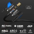 thumbnail image 4 of CableDirect â€“ 4K HDMI Cable â€“ 30ft â€“ Available in 0.5-75ft â€“ for All HDMI Devices (4K@60Hz, HDMI 2.0, High Speed with Ethernet, for PC, TV, PS5, Xbox Series, Switch â€“ Black), 4 of 4