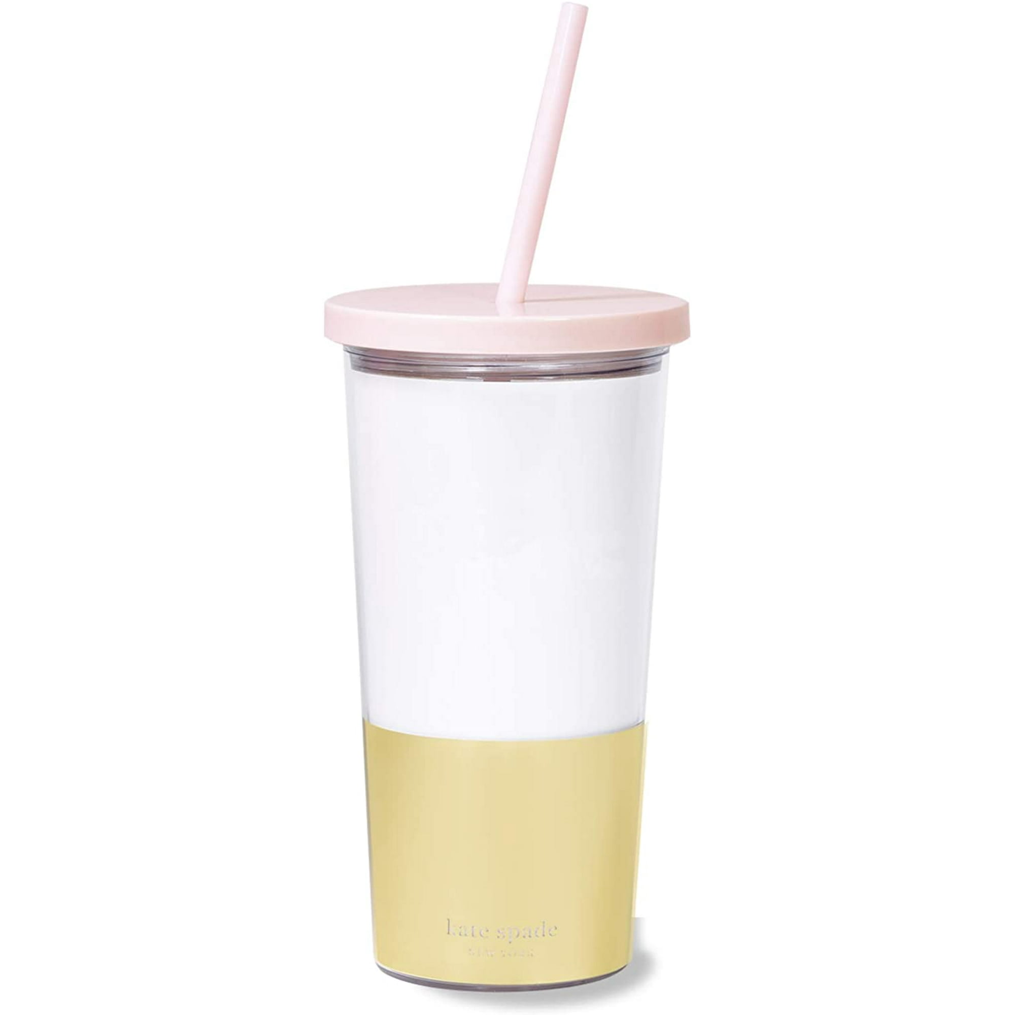 Kate Spade New York Gold/Blush Pink Bridal Insulated Tumbler with Reusable  Straw, 20 Ounce Travel Cup, I Do Gold I Do Tumbler with Straw | Walmart  Canada