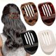 thumbnail image 1 of 4 PCS Flat Hair Clips, Round Lay Down Hair Claw Clips for Women Girls, French Strong Hold Hair Barrettes for Thick Thin Hair,Comfortable Curved Flat C, 1 of 5