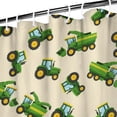 thumbnail image 3 of Cartoon Tractors Green Beige Pattern Shower Curtain 72"x72" ,Bathroom Decorative Shower Curtains Set with 12 Hooks,Modern Waterproof Washable Shower Curtain, 3 of 6