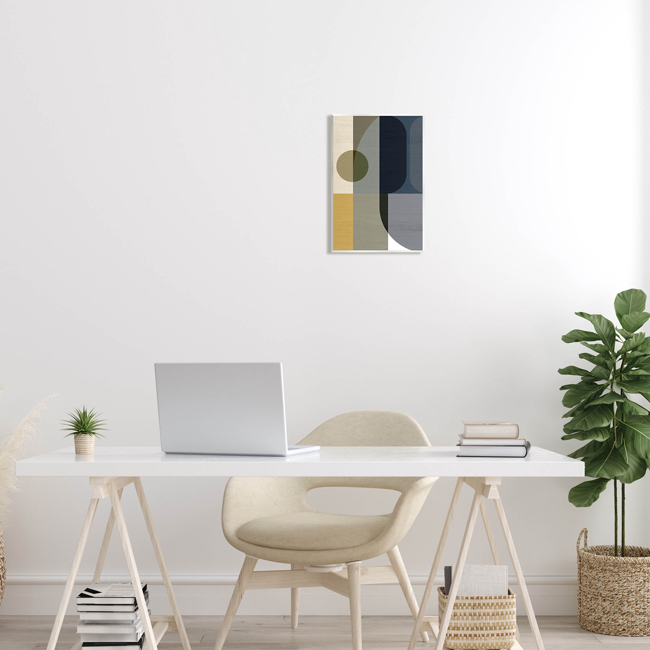 Distinct Geometric Layered Shapes Abstract Graphic Art Unframed Art Print Wall Art
