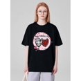 thumbnail image 1 of Happy Valentines Day Heart Design Romantic Cool Men Women T-Shirt Fancy Print Men's T-Shirt Fabric Weight 100% Pure Cotton Short Sleeve Crew Neck Valentine's Day T-shirt, 1 of 6