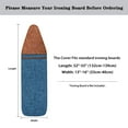 thumbnail image 4 of HELLHERO Ironing Board Cover, 15x54 Inch Standard Ironing Board Cover with Elastic Edge and Hook and Loop Fasteners Scorch and Stain Resistant Cotton Ironing Covers with Thick Padding, Solid, 4 of 4