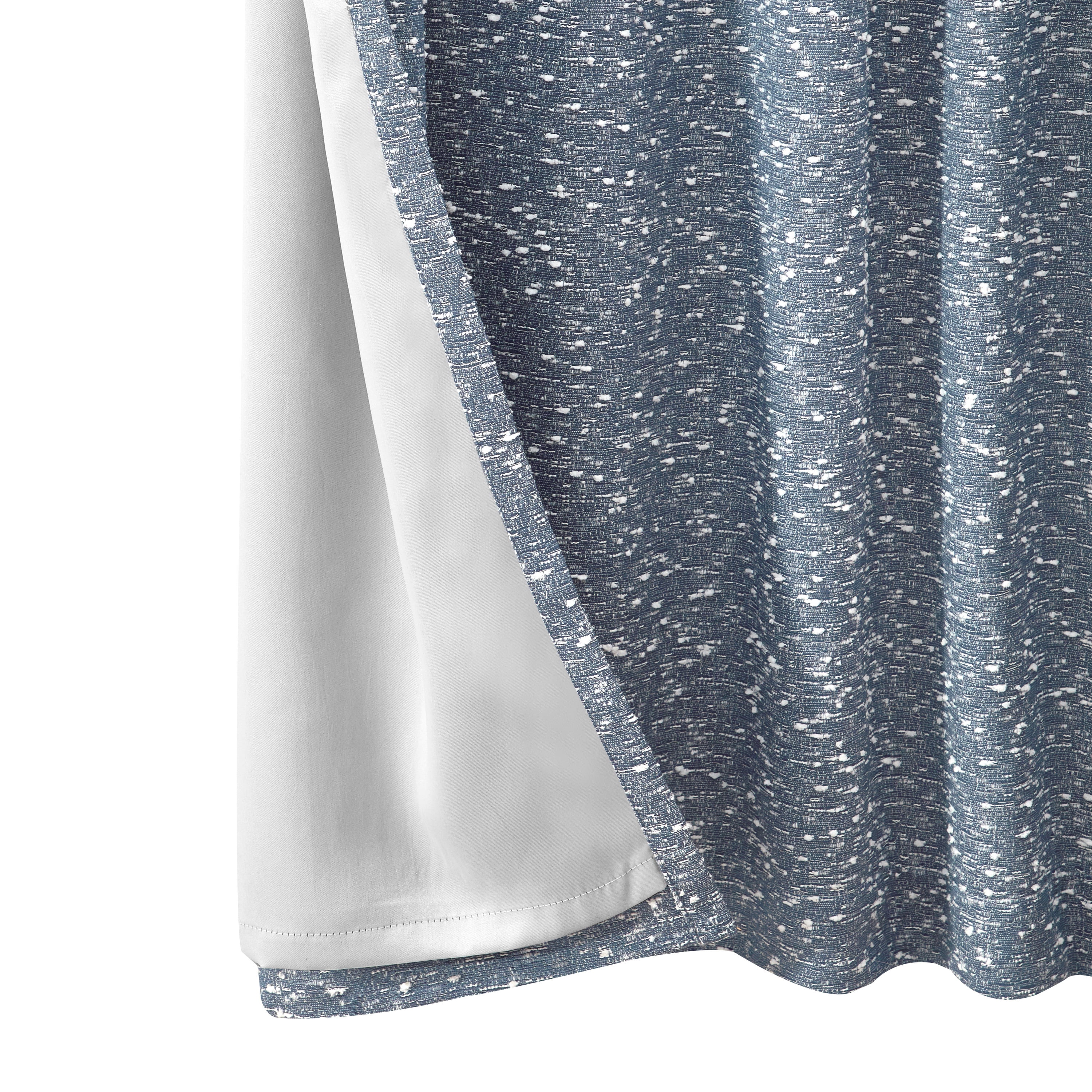Better Homes & Gardens Boucle Blackout Curtain Panel, 1-Piece, Indigo, 50"W x 95"L