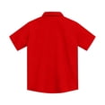 thumbnail image 7 of TIREOW Kids Boys Short Sleeve Dress Shirt Solid Color Button Down Shirt Summer Comfortable Casual Shirt Tops, 7 of 7