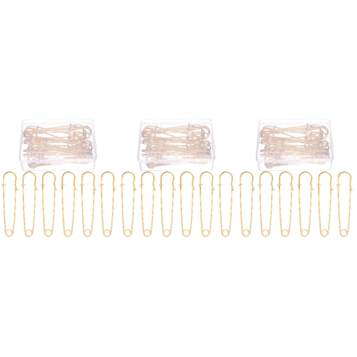 BERTDOMD 30 pcs Retro Safety Pin Clips Stainless Steel Brooch Pins for Sewing Crafting and Accessories