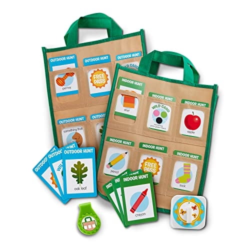 Melissa & Doug Lets Explore Juego de búsqueda del tesoro interior/exterior 80 tarjetas de doble cara