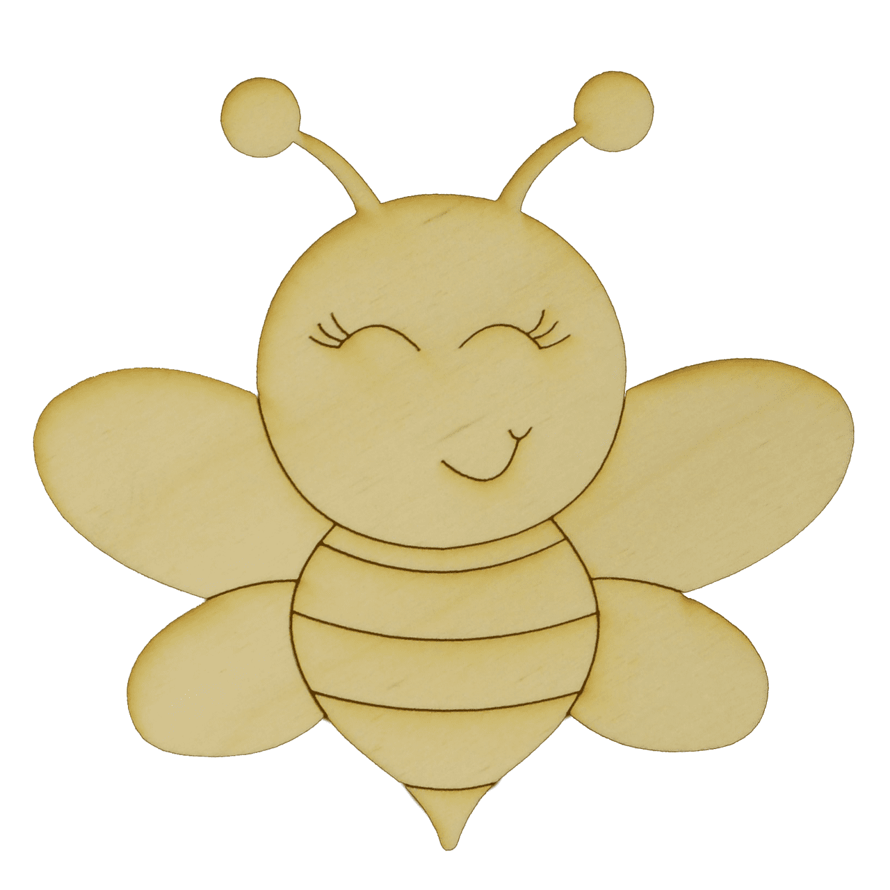 Bumble Bee Shape Unfinished Wood Cutouts Variety of Sizes