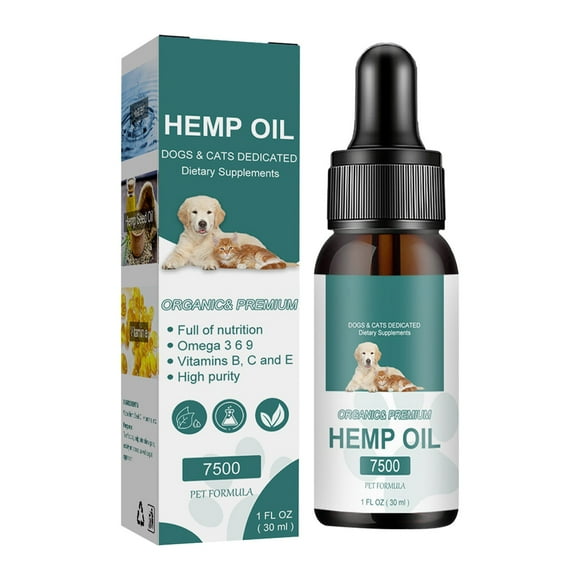 TechWave 30ML Oil For Dogs Cats Help Anxiety Stress Inflammations Ease Joint & Pet Calming Drops Water Oil Vitamin E Etc Breeder Accessories Dog Miniature Accessories Dog Panniers Dog Bed Accessories