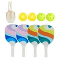thumbnail image 2 of ziyahi Wood Pickleball Rackets With 4 Balls Storage Bag Set Portable Outdoor Sports Rackets For Beginners And Adults . Summer, 2 of 6