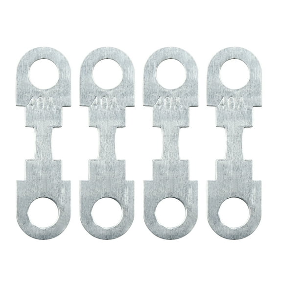 4pcs 40A Flat Fuse Strip Metal Silver Tone for Auto Car Automotive DC 12V Universal