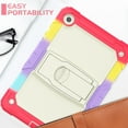 thumbnail image 3 of XYX For Samsung Galaxy Tab A9+/A9 Plus Case 11 inch, 3in1 Heavy Duty Shockproof Tablet Case with Stand, Shoulder Strap (2023, SM-X210/X216/X218), Rainbow Red, 3 of 7