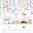 thumbnail image 3 of Paquete de 30 guirnaldas en espiral colgantes con decoración de remolino de papel de aluminio, decoración de fiesta, 3 of 5