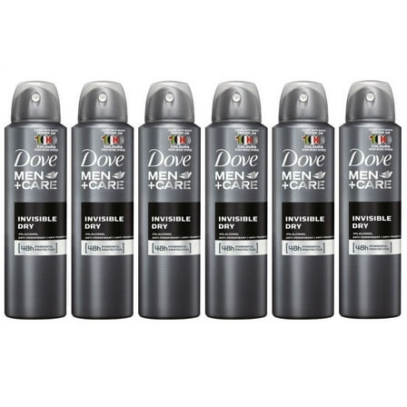 Dove Men Care Invisible Dry Anti-Perspirant Deodorant Body Spray 150ml Pack of 6