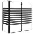 thumbnail image 2 of vidaXL Bathtub Shower Door Folding Bathtub Door Tub Enclosure Tempered Glass, 2 of 22