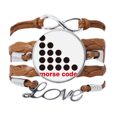 thumbnail image 1 of Pulsera de cuero Negro trenzado pulsera de cuerda de amor Unbranded M, 1 of 3